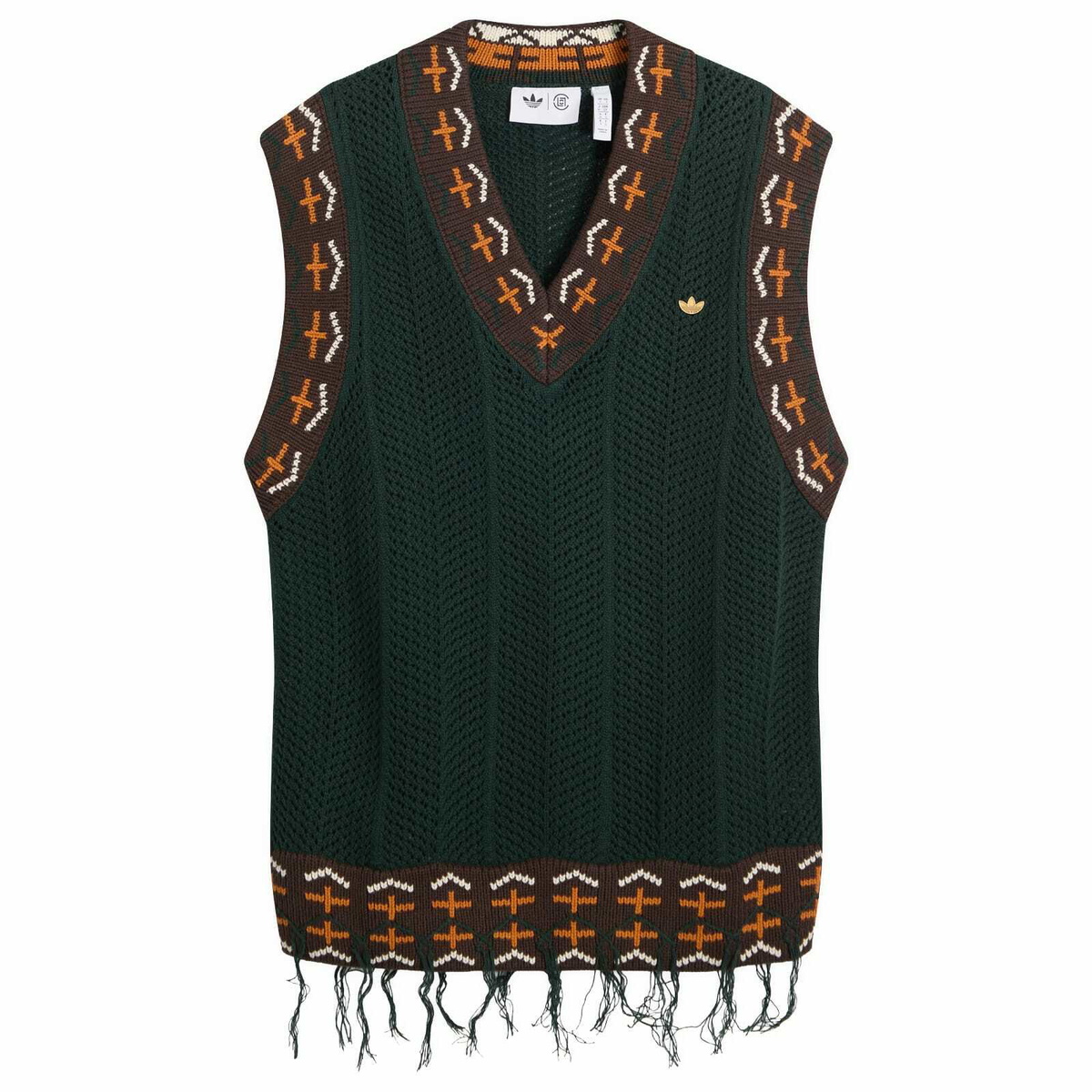 Adidas Women's x Clot Knitted Vest in Green Night