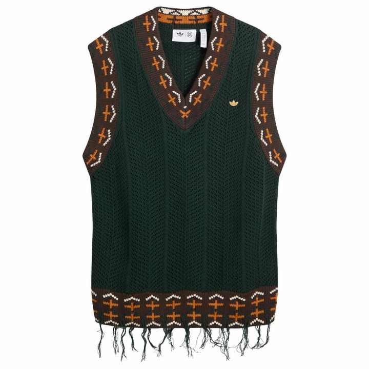 Photo: Adidas Women's x Clot Knitted Vest in Green Night
