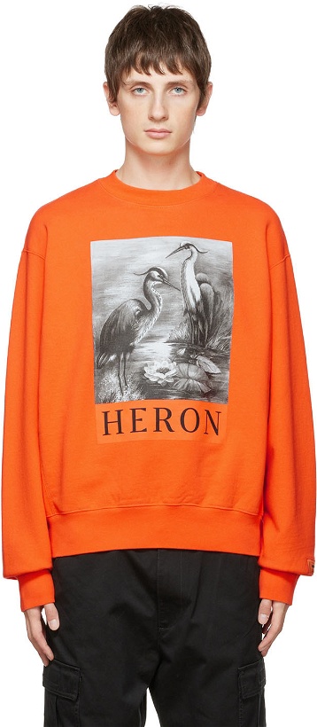 Photo: Heron Preston Orange Heron Sweatshirt