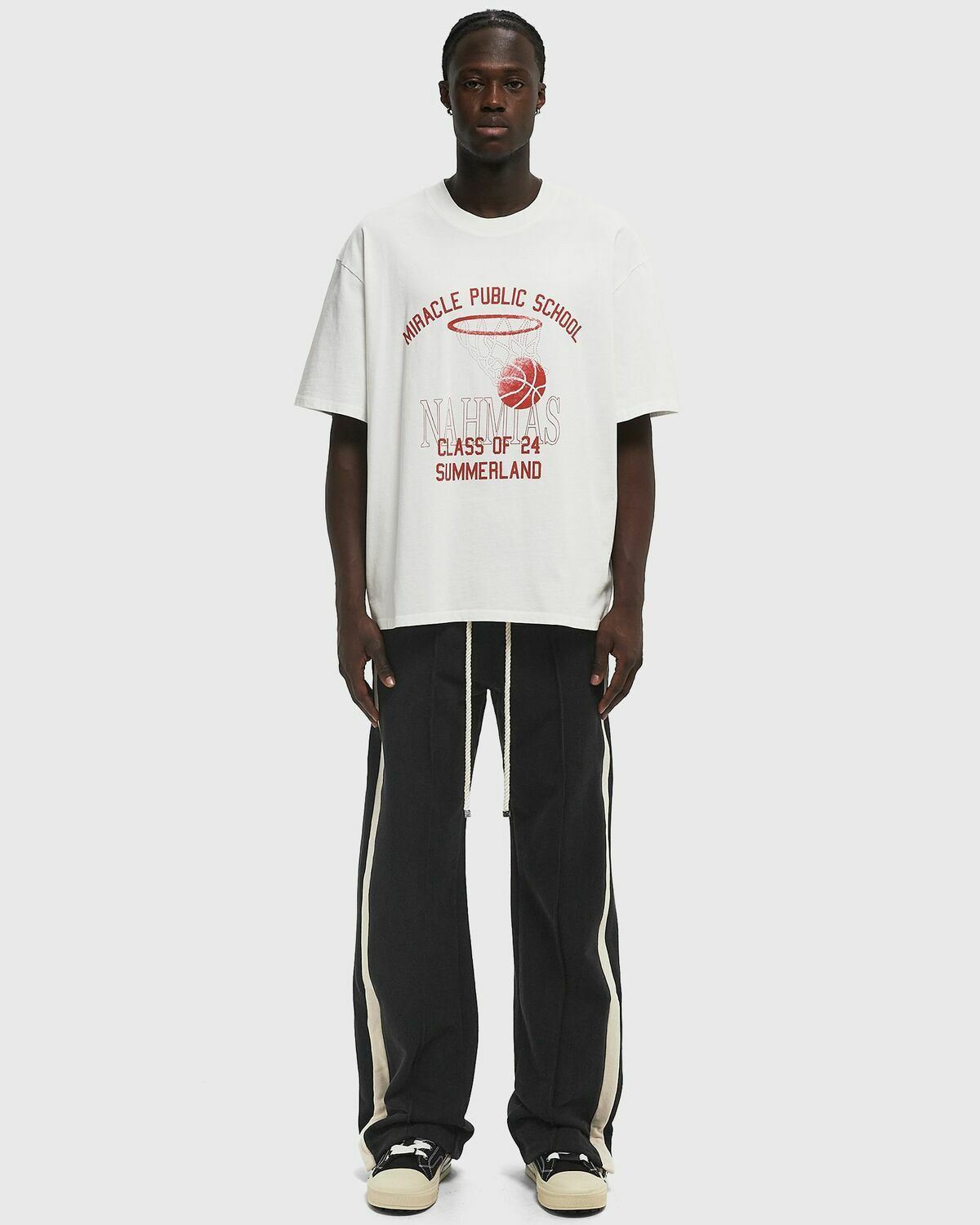 Nahmias 024 Basketball Boxy T-shirt White Mens Shortsleefe