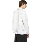 Fumito Ganryu White Water-Resistant Pleated Jacket