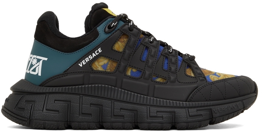 スニーカー VERSACE Black Trigreca Baroque Sneakers 15984078_30429454_600.jpg