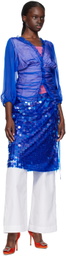 Saks Potts Blue Marna Midi Skirt