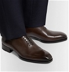 TOM FORD - Elkan Whole-Cut Polished-Leather Oxford Shoes - Brown