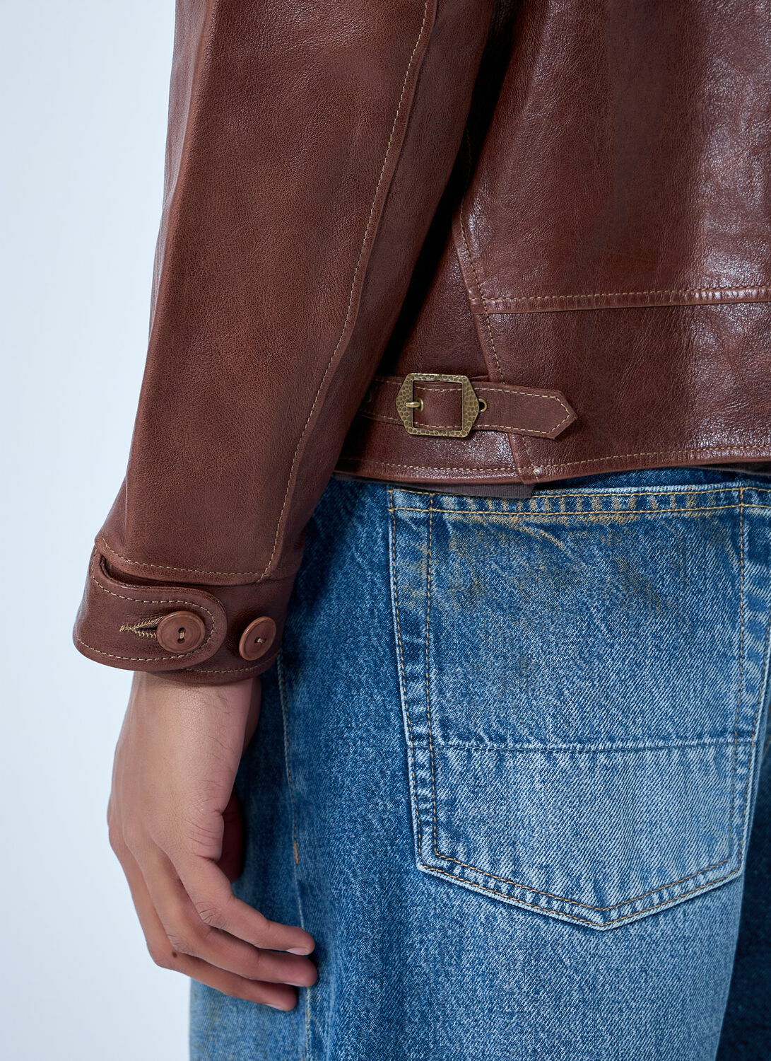 Levi's Leather Button-Up Jacket
