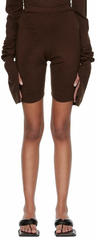 Photo: SELASI SSENSE Exclusive Brown KBN Knitwear Edition Shorts