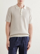 Sunspel - Ribbed Cotton Polo-Shirt - Neutrals