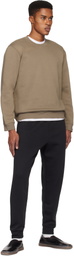 SKIMS Taupe Fleece Lounge Classic Crewneck Sweatshirt