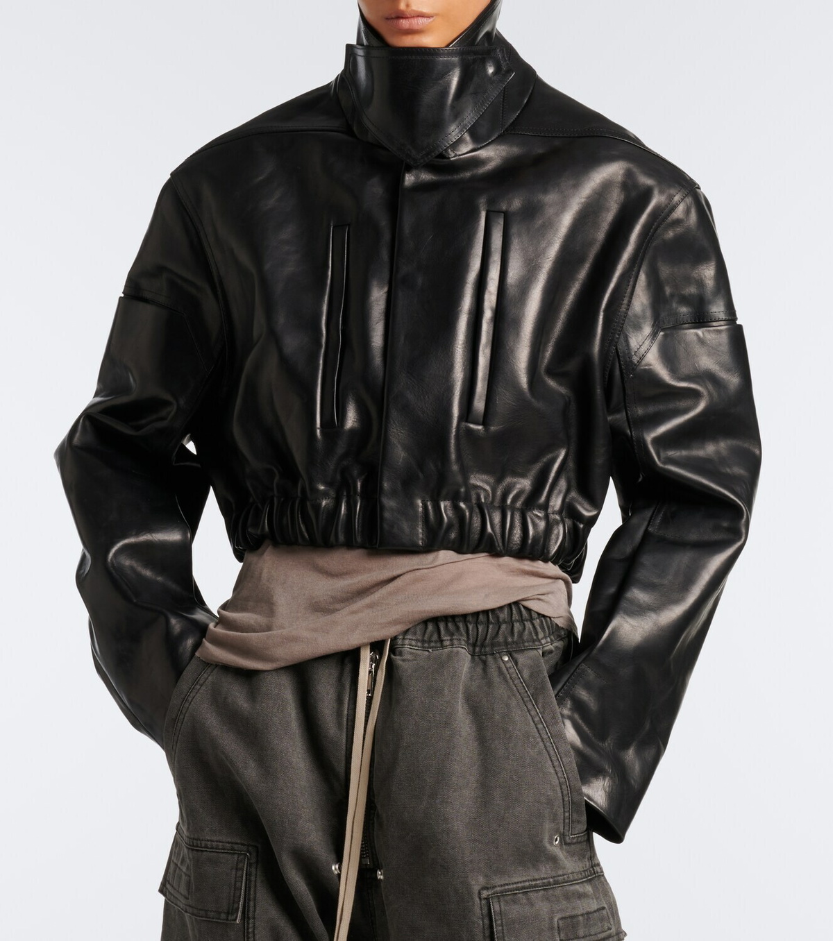 Rick Owens Cropped leather jacket
