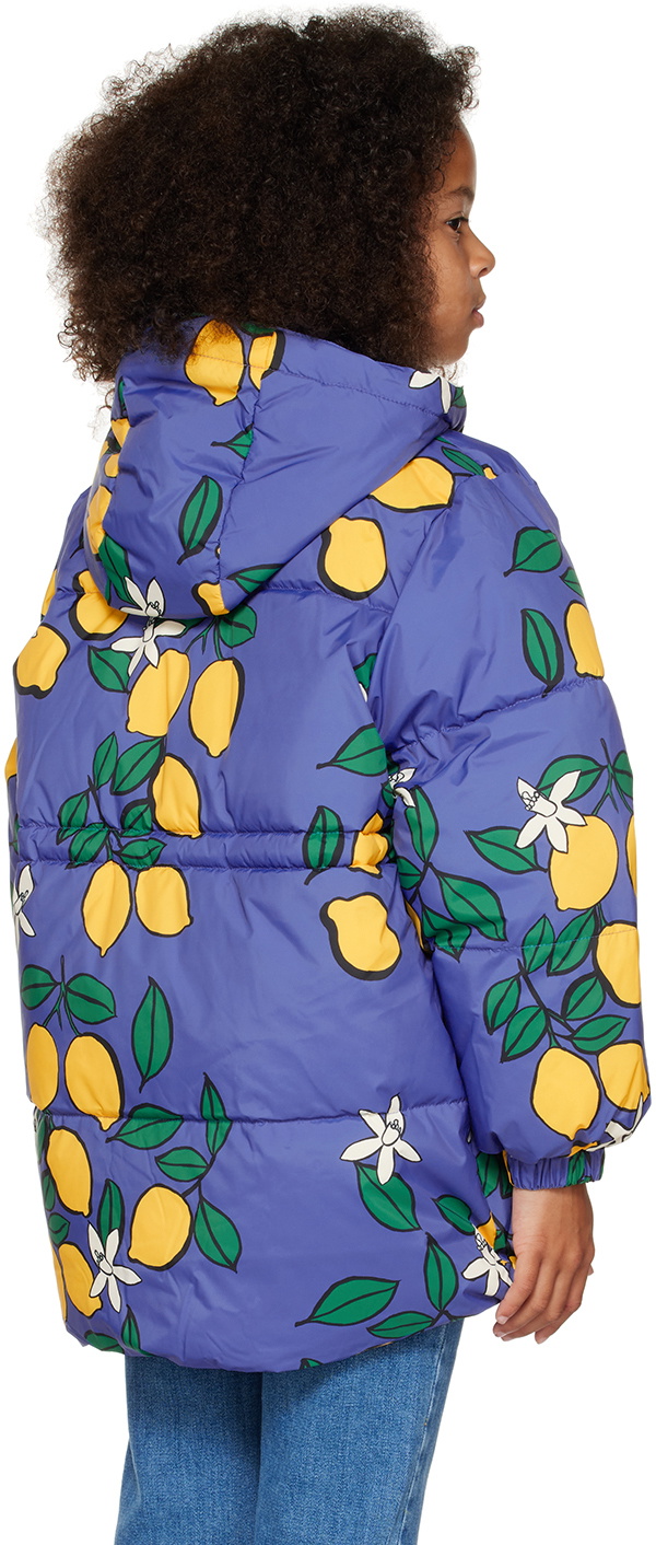 Mini Rodini Kids Blue Lemons Puffer Jacket