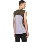 Martin Asbjorn Purple and Black Brent Muscle Tank Top