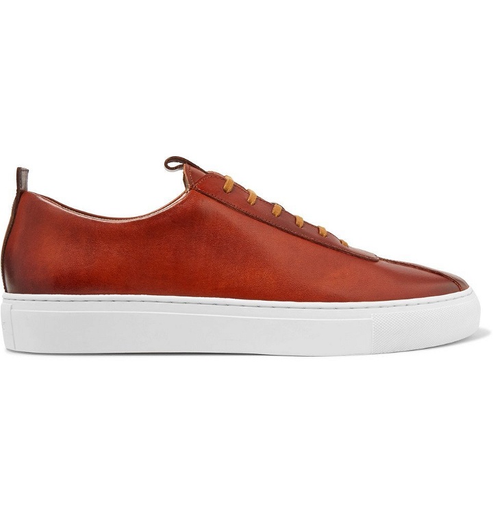 Photo: Grenson - Hand-Painted Leather Sneakers - Tan