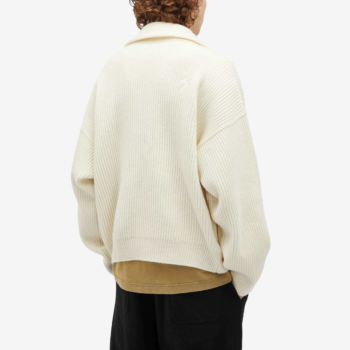 66° North Men's Vonarstraeti Zip Cardigan in Off White