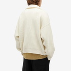 66° North Men's Vonarstraeti Zip Cardigan in Off White