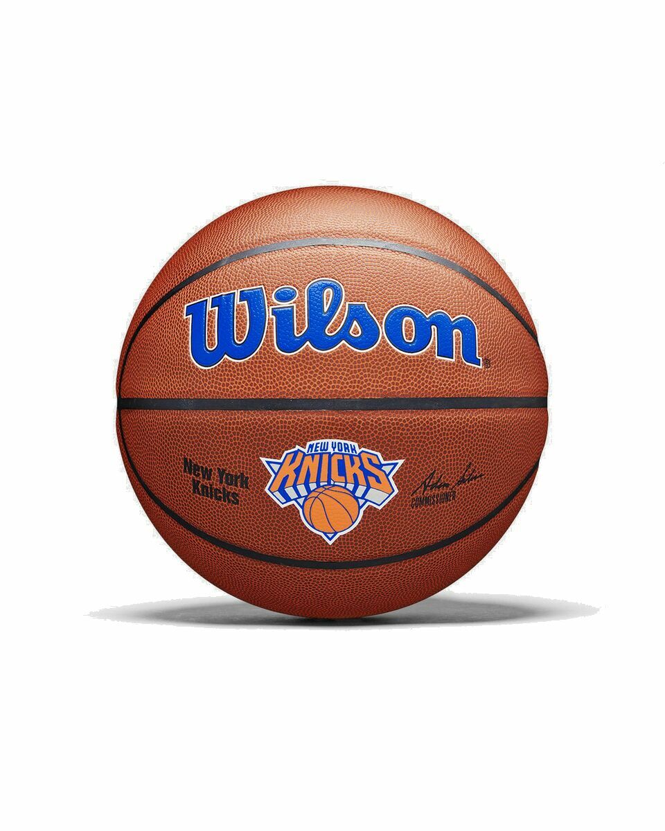 Photo: Wilson Nba Team Alliance Basketball Ny Knicks Size 7 Brown - Mens - Sports Equipment