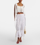 Chloé Broderie anglaise cotton top