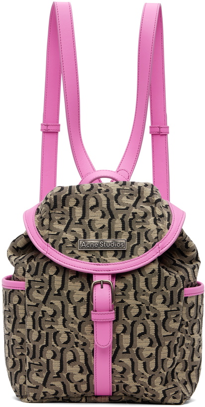 Photo: Acne Studios Beige Mini Monogram Backpack