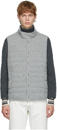 Brunello Cucinelli Grey Down Cashmere Knit Vest