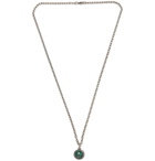 Gucci - Burnished Sterling Silver and Resin Necklace - Green