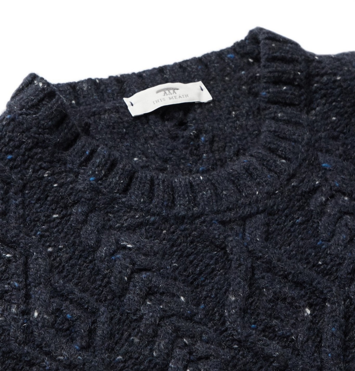 Inis Meáin - Flecked Cable-Knit Merino Wool and Cashmere-Blend