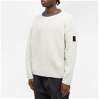Stone Island Shadow Project Men's Contrast Collar Crew Knit in Plaster
