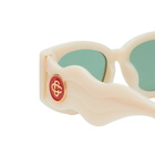 Casablanca Men's Wave Sunglasses in Cream/Gold