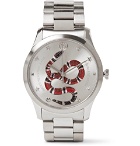 Gucci - G-Timeless Snake-Dial 38mm Stainless Steel Watch - Men - Silver