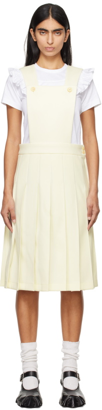 Photo: Comme des Garçons Girl Off-White Jersey Pinafore Midi Dress