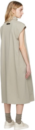 Essentials Gray Sleeveless Midi Dress