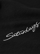 Saturdays NYC - Logo-Embroidered Cotton-Jersey T-Shirt - Black