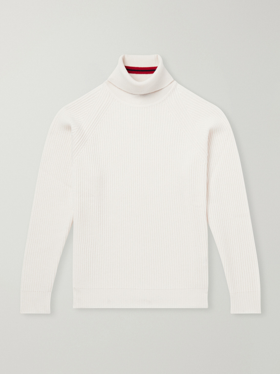 Canali - Ribbed Cashmere Rollneck Sweater - Neutrals