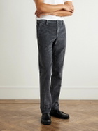 Incotex - Slim-Fit Cotton-Blend Corduroy Trousers - Gray