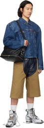 Martine Rose Indigo Extreme Shoulder Denim Jacket