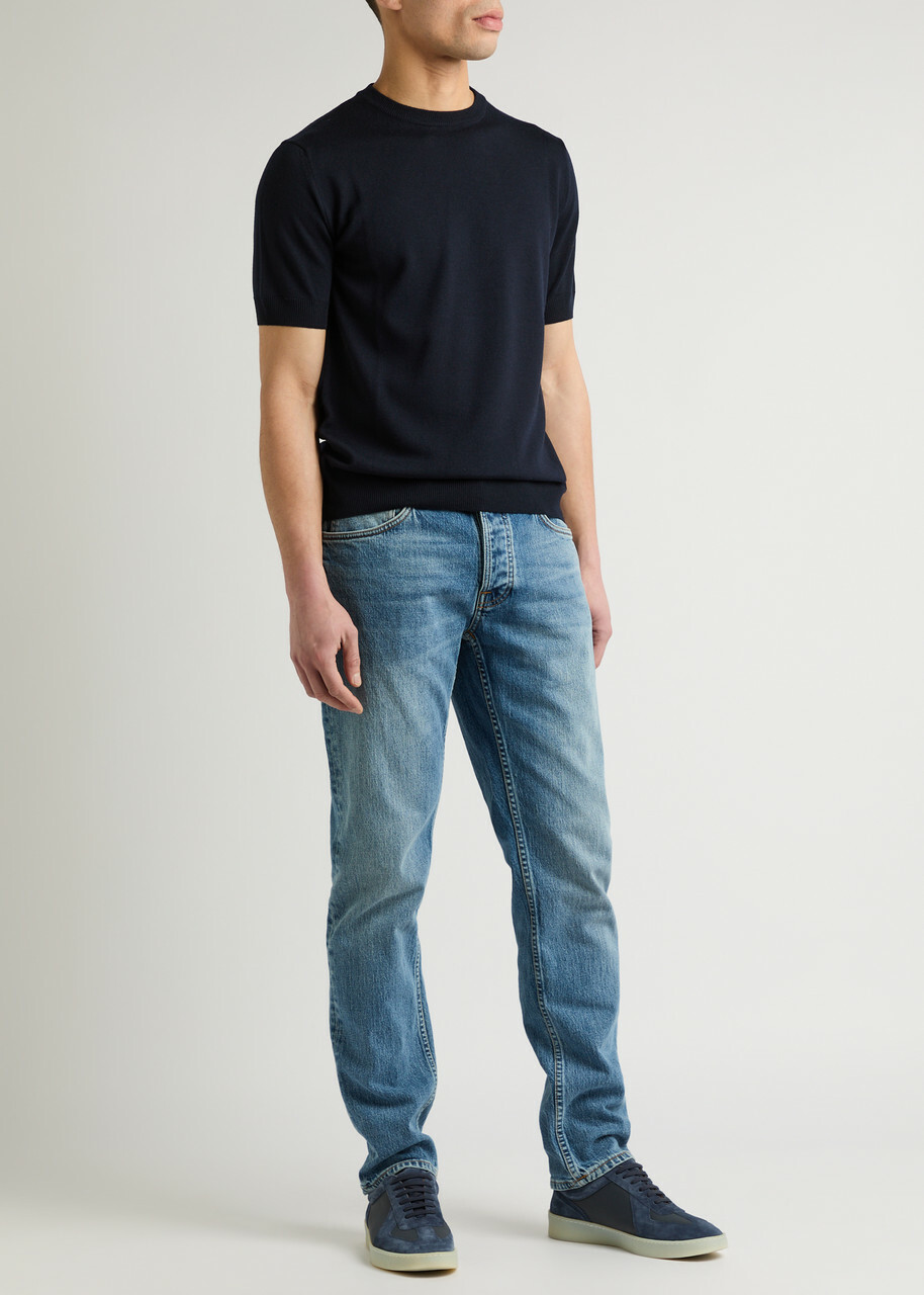 Aurélien Wool T-shirt Navy