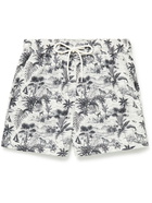 Atalaye - Carsyl Mid-Length Printed Recycled Swim Shorts - Black