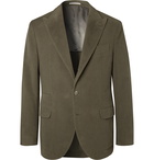 Brunello Cucinelli - Dark-Sage Unstructured Cotton and Cashmere-Blend Suit Jacket - Green