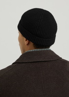 Valentino Garavani V-logo Ribbed Cashmere Beanie - Black - One Size