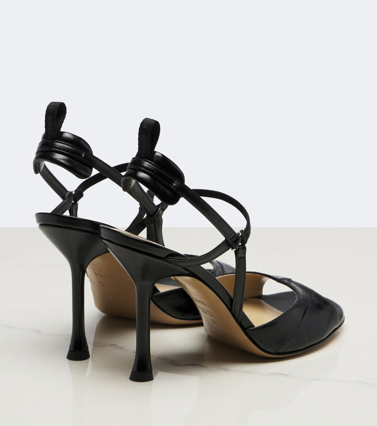 Fendi Very Colibrì leather slingback sandals