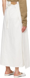 MM6 Maison Margiela White 5-Pocket Denim Maxi Skirt