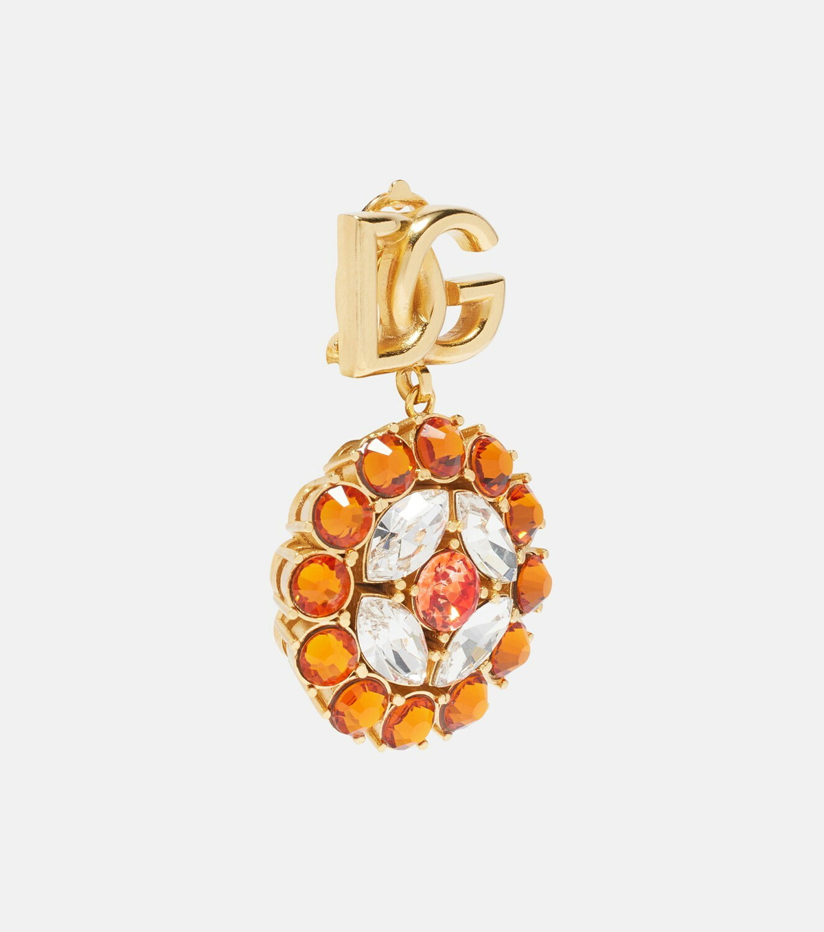 Dolce&Gabbana DG embellished clip-on earrings