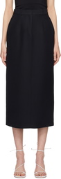 CO Black Tailored Midi Skirt