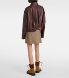 Loewe Gathered leather jacket