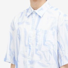 Wood Wood Men's Aaron Short Sleeve Shirt in Creased Print Aop