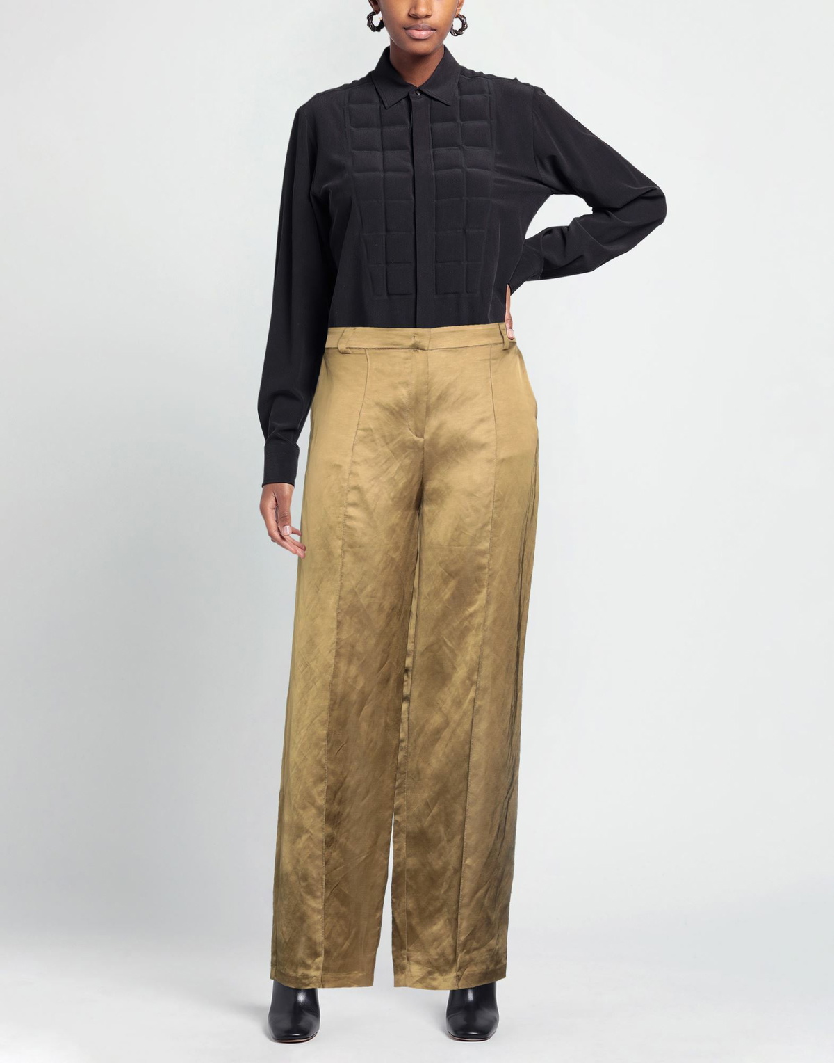 Manila Grace Womens Pants in Military green