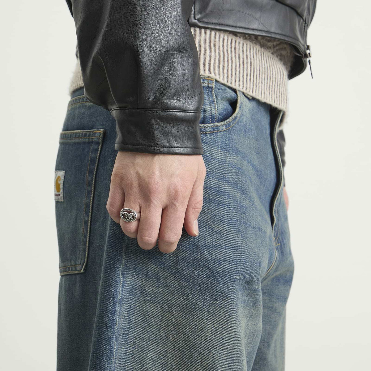 TwoJeys Men's Squared Wild Horse Ring in Sterling Silver