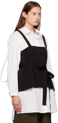 Y's Black Wrap Tank Top