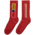 Reebok by Pyer Moss Red Collection 3 Logo Crew Socks