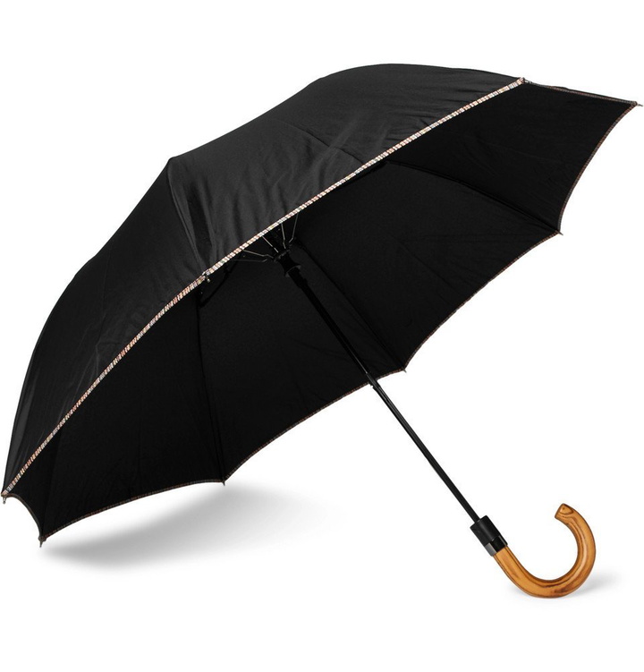 Photo: Paul Smith - Wood-Handle Striped Umbrella - Men - Black