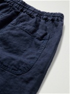 Aspesi - Straight-Leg Linen Shorts - Blue