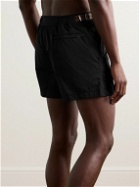 Zegna - Straight-Leg Mid-Length Swim Shorts - Black